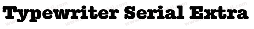 Typewriter Serial Extra Bold Regula字体转换